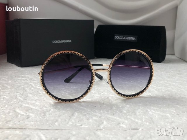 Dolce & Gabbana DG Дамски слънчеви очила кръгли овални , снимка 4 - Слънчеви и диоптрични очила - 38767143