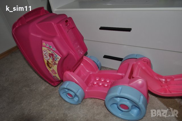 Розова количка Megs bloks за лего и др. играчки, снимка 6 - Играчки за стая - 39600589