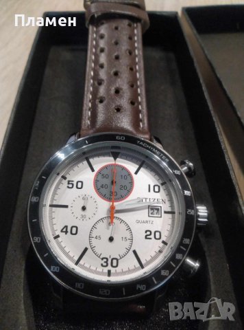 Мъжки  ръчен Часовник Citizen Eco-Drive Chronograph дата,ден час в месеца, снимка 6 - Мъжки - 44382611