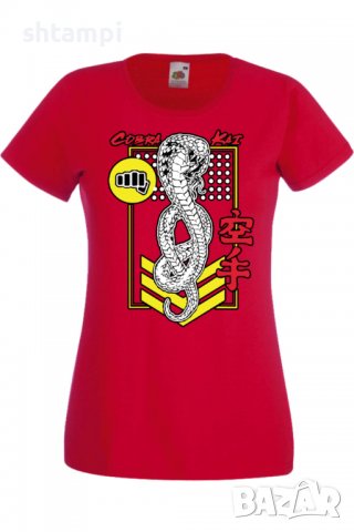 Дамска тениска Филм,Cobra kai 02,Игра,superhero,Изненада,Подарък,Повод,, снимка 4 - Тениски - 37727742