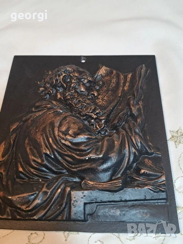 масивно чугунено пано за стена плакет 28/4, снимка 4 - Декорация за дома - 51916708