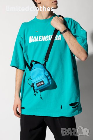 BALENCIAGA Destroyed Flatground Logo Print Oversized Мъжка / Дамска Тениска size XXS (M), снимка 10 - Тениски - 42789826