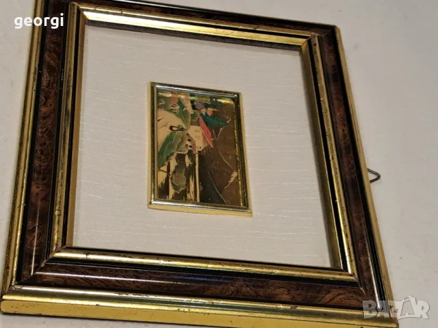 италианска мини картина върху златно фолио 1/3, снимка 6 - Картини - 47733457