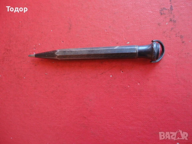 Уникален сребърен молив с емайл Art Nouveau 800, снимка 7 - Колекции - 52849468