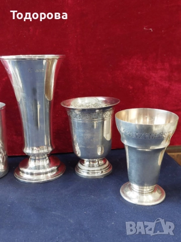 Лот Сребърни чаши,солидно Сребро проба 925-800/сребро,чаша,кана/, снимка 3 - Чаши - 52167811