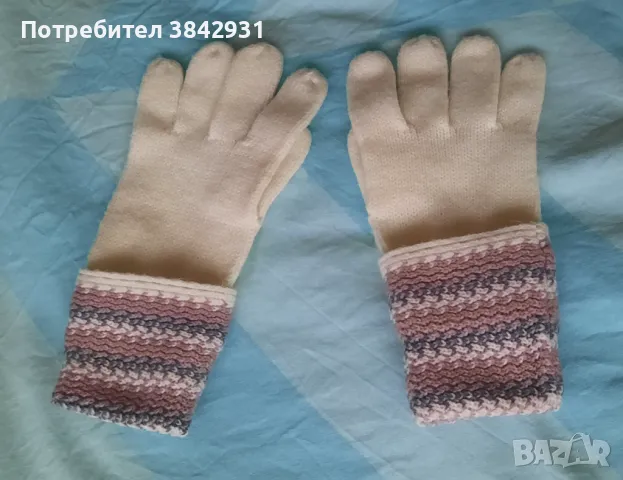 Зимни, дамски, плетени ръкавици, снимка 2 - Ръкавици - 49857117
