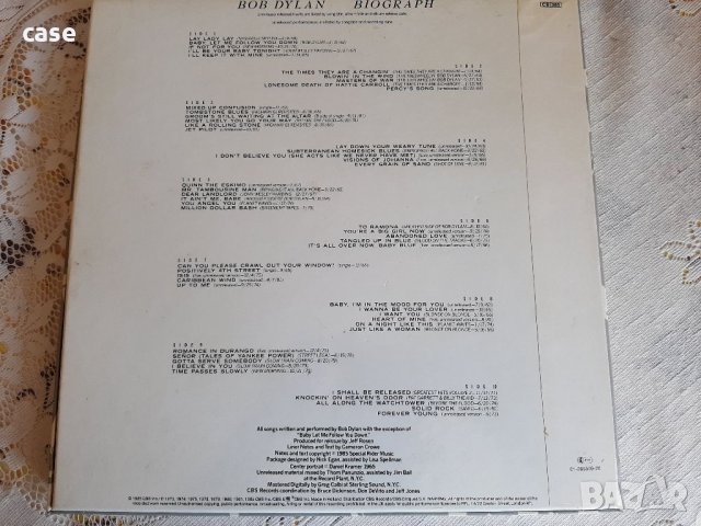 Грамофонна плоча Bob Dylan -biograph 5 плочи, снимка 2 - Грамофонни плочи - 38146367