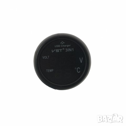 Волтметър за автомобил с термометър и USB порт, снимка 3 - Аксесоари и консумативи - 31557982
