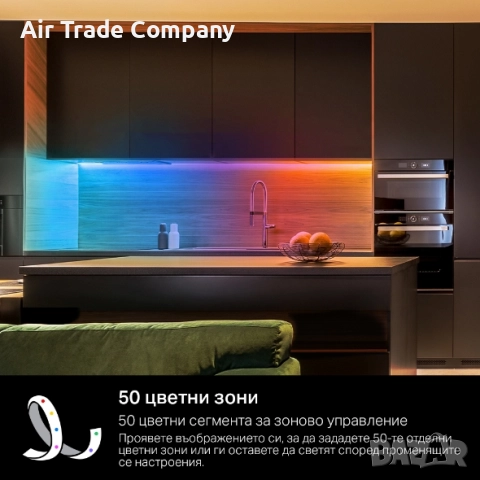 Безжична многоцветна LED лента TP-Link Tapo L930, 10 метра, снимка 4 - Лед осветление - 51568100