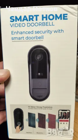 Интелигентен видео звънец Безжичен звънец смарт WiFi, снимка 1