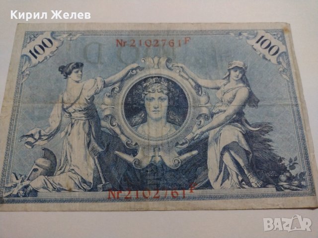 Райх банкнота - Германия - 100 марки / 1908 година червен печат- 17978, снимка 6 - Нумизматика и бонистика - 31015628