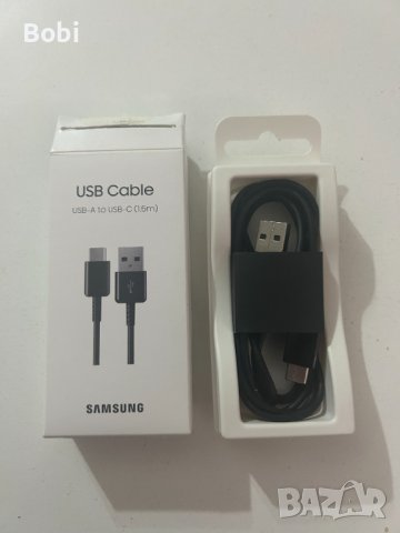 Оригинален Samsung Type-C кабел за зареждане 1.5M черен, снимка 1 - USB кабели - 42923958