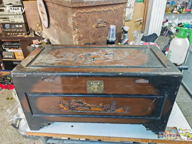 Стар китайски скрин от сандалово дърво, снимка 2 - Антикварни и старинни предмети - 49794976