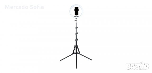 Регулируема ринг лампа с трипод и 120 LED лампички, Deluxe, снимка 4 - Селфи стикове, аксесоари - 34434436