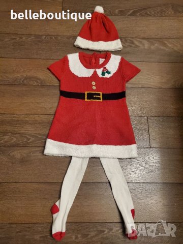 Страхотен коледен комплект от 3 части за момиченце 86 см.