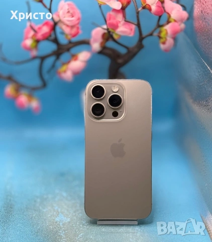 Apple iPhone 15 Pro, 128GB, 5G, Natural Titanium  , снимка 3 - Apple iPhone - 54263252