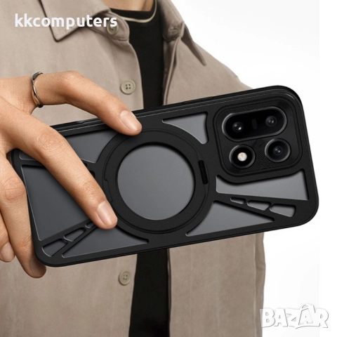 Магнитен калъф за OnePlus 15 5G- TPU + PC + Метал, MagSafe, Стойка, Защита от прегряване, Вкл. Проте, снимка 8 - Резервни части за телефони - 52610739