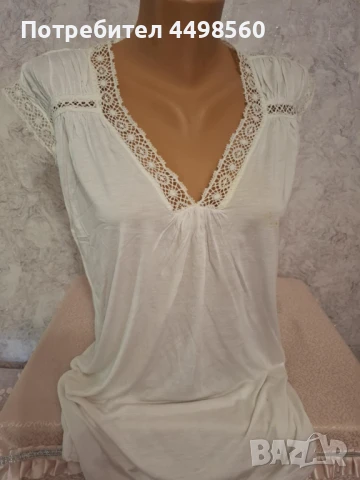 ZARA Бяла Тениска