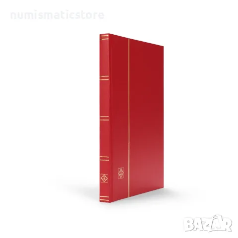 албум за марки Basic 16 черни листа формат А4 - Leuchtturm червен!