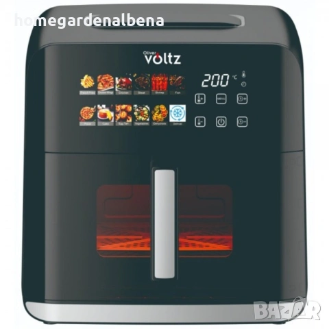Еърфрайър Oliver Voltz OV51980CF — 8L, 1800W, 12 Програми, LED Дисплей и Прозорец, снимка 3 - Фритюрници - 54056339