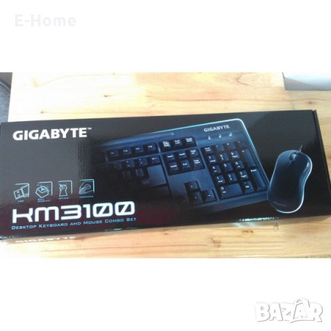 Комплект клавиатура с мишка и кирилица GIGABYTE, USB 2.0, Черен - водоустойчив, снимка 4 - Клавиатури и мишки - 30917564