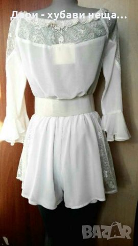 Официален гащеризон - рокля, с блестяща дантела и подплата ПРОМОЦИЯ -10%🍀❤M/L,L❤🍀арт.4351, снимка 4 - Гащеризони - 37145518