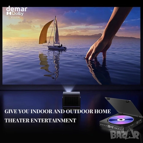 Преносим DVD плейър с HD 1080P видео възпроизвеждане, HDMI/USB/AV свързаност, сензорен екран, снимка 4 - Плейъри, домашно кино, прожектори - 54054792