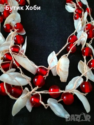 Оригинално колие от седеф и мъниста, снимка 6 - Колиета, медальони, синджири - 32116630