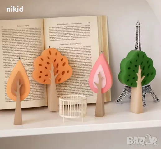 Право високо дърво 2 вида силиконов молд форма фондан шоколад гипс смола свещ, снимка 7 - Форми - 47764341