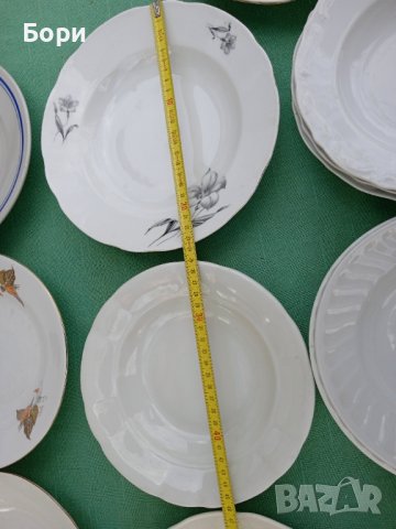 Стар порцелан чинии 12 части, снимка 14 - Чинии - 36615287