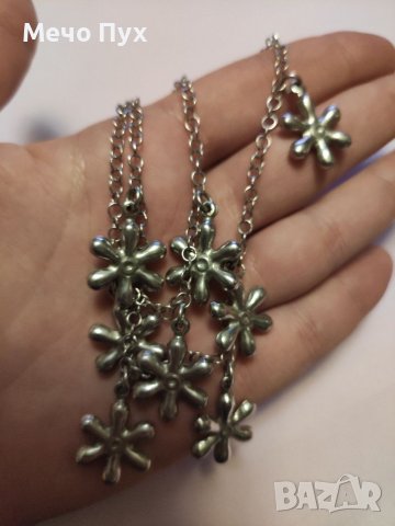 Сребърно колие (95), снимка 5 - Колиета, медальони, синджири - 39131160