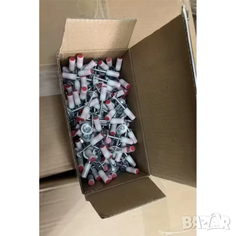 Комплект 50 пирона за Пистолет 7.3мм Пирони за пистолет, малки, заряд, прави, Ф7,3x25mm, кутия 50бр., снимка 3 - Други стоки за дома - 51415027