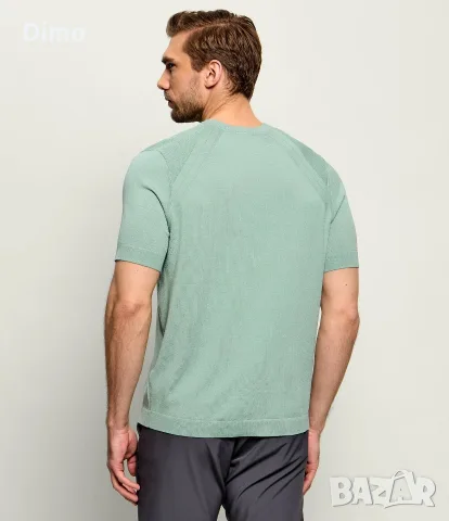 Тениска KN_PS Spirit70 TS BOSS X Porsche | regular fit | с добавка коприна, снимка 3 - Тениски - 55770962