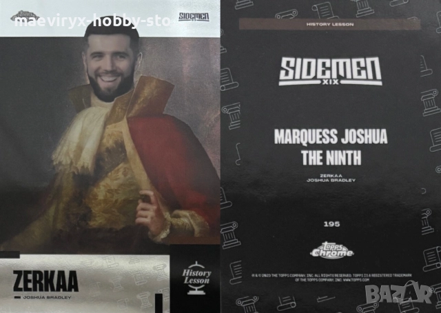 Topps Chrome Sidemen (2023) - YouTube kолекционерски карти, снимка 15 - Колекции - 52641783
