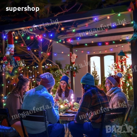 Светлинна верига 50м. от 250 Led коледни лампички RGB многоцветни, снимка 9 - Други - 52343954