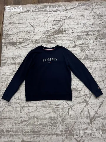 Мъжка синя блуза TOMMY jeans, снимка 1 - Блузи - 47482691