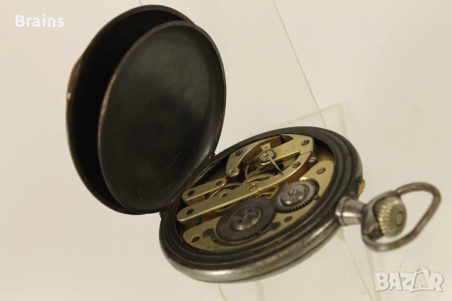 1900's Regulateur 66 мм Голям Джобен Часовник Локомотив, снимка 8 - Антикварни и старинни предмети - 51632108