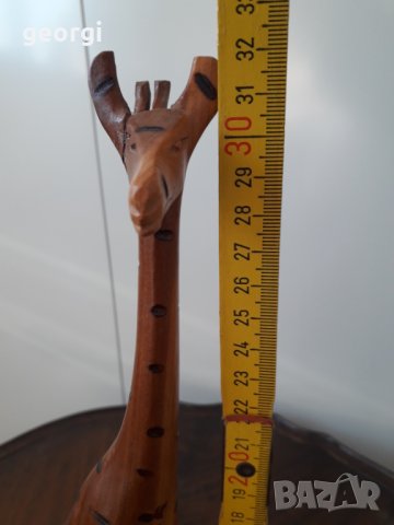 Дърворезба жираф, снимка 6 - Статуетки - 31851792