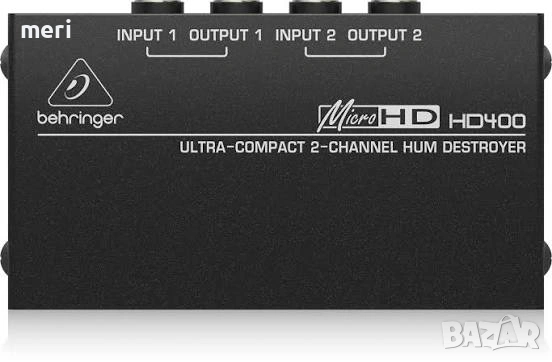 Behringer HD400 Hum Destroyer – премахва бръмчене / шум, снимка 2 - Ресийвъри, усилватели, смесителни пултове - 53292148