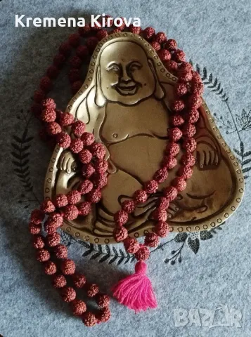 Будистка мала от 108 зърна рудракша. С възли. Бижута Луди гъби.