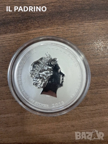 Сребро Лунар 1/2 унция OZ змия 2013, снимка 2 - Нумизматика и бонистика - 53246927