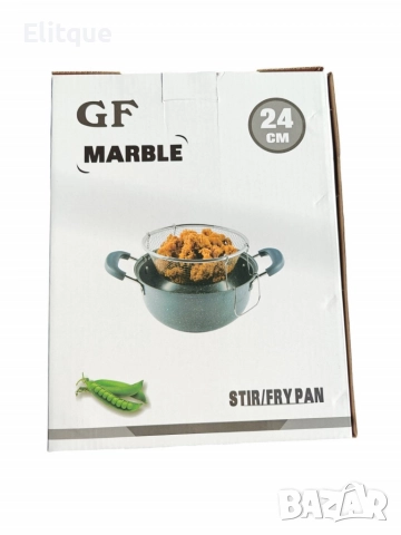 Тенджера с кошница за фритюрник,керамична, снимка 3 - Съдове за готвене - 52839462