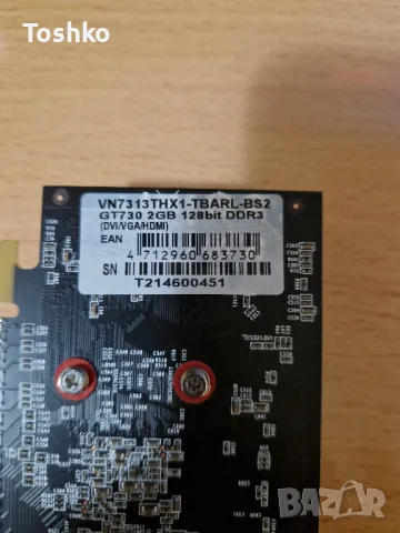  NVIDIA GT730 2GB 128bit DDR3 (DVI/VGA/HDMI), снимка 2 - Видеокарти - 49068070