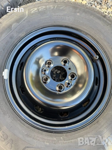 Оригинални железни джанти с гуми ( 2 броя ) Джанти : 5х118 - 16 ки  Гуми : 225 75 16 CP Continental , снимка 6 - Гуми и джанти - 53173265