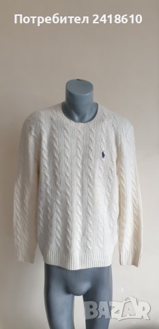 POLO Ralph Lauren Cable Wool / Cashmere Mens Size L НОВО! ОРИГИНАЛ! Мъжки Пуловер!, снимка 14 - Пуловери - 44458685