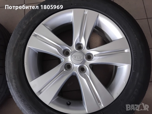 4бр. ал. джанти Kia (оригинални) 5x114,3 , 6,5x17 , ET35 , централен отвор 67,1мм, снимка 4 - Гуми и джанти - 51810159