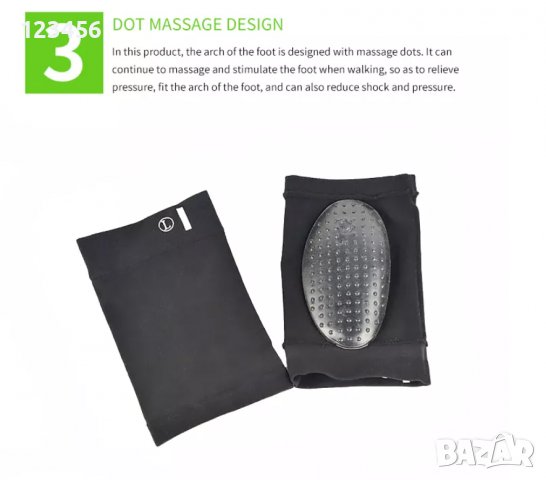 Ортопедични подложки стелки YEKORA тип чорап,  за дюстабан плоскостъпие паднал свод, снимка 4 - Ортопедични стелки - 37767758