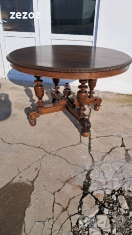 Маса антикварна масив №120, снимка 2 - Маси - 51854181