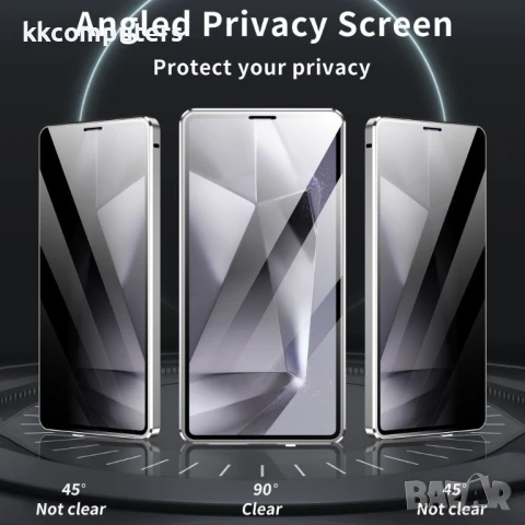 Samsung Galaxy S25 Ultra Калъф Anti-Spy със Закалено Стъкло и Магнитно Закопчаване + Протектор, снимка 8 - Калъфи, кейсове - 50488807
