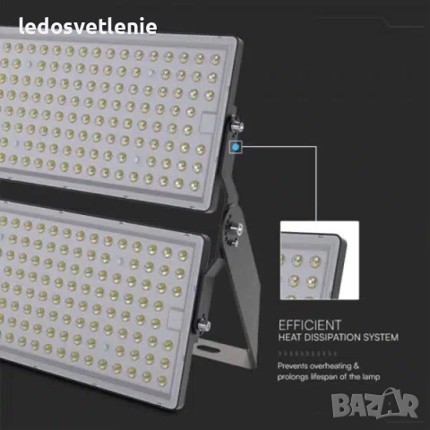 LED 500W Прожектор V-tac 67500 lumen с 2 г.гаранция , снимка 4 - Лед осветление - 52674749